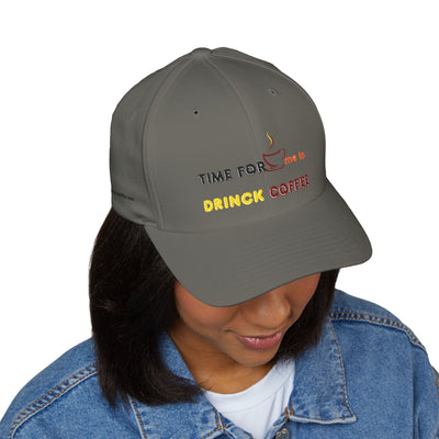 "It's Time to Drink Coffee" Printed cap - Funny Line Design for Coffee Lovers, Unisex Casual cap, Coffee Lover Gift, Classic Design Coffee Inspired Stylish Clothing