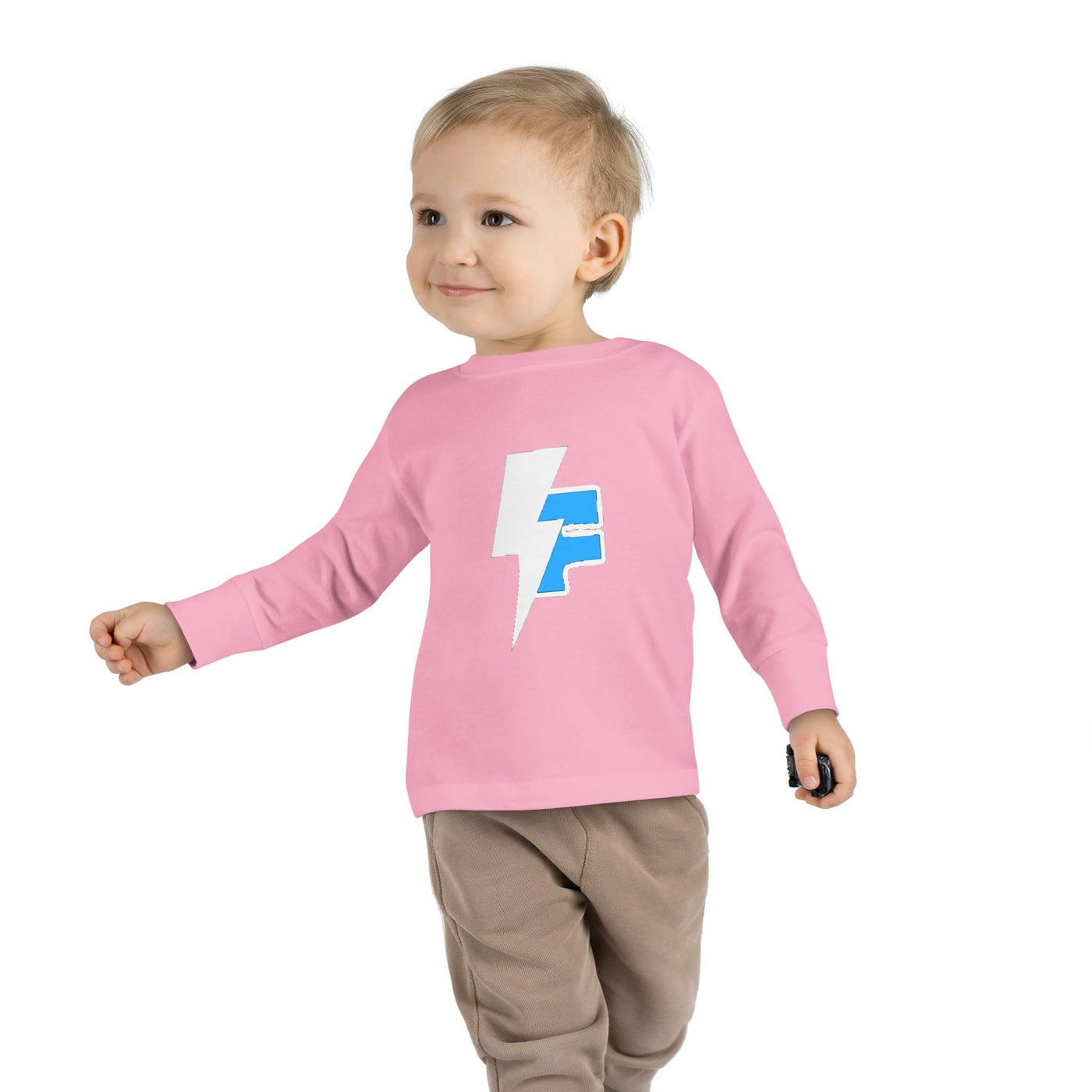 Lightning Bolt Toddler Long Sleeve Tee, Kids Graphic Top, Fun Playwear, Birthday Gift, Casual Toddler Outfit, Everyday Wear