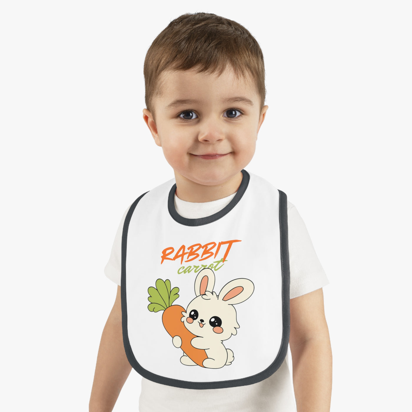 Cute Rabbit Jersey Bib for Babies – Funny Baby Feeding Bib, Baby Shower Gift, Toddler Accessories, Easter Gift, Spring Celebration