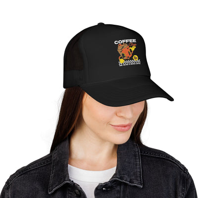 "It's Time to Drink Coffee" Printed cap - Funny Line Design for Coffee Lovers, Unisex Casual cap, Coffee Lover Gift, Classic Design Coffee Inspired Stylish Clothing