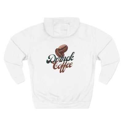 "It's Time to Drink Coffee" Printed Hoodie - Funny Line Design for Coffee Lovers, Unisex Casual Hoodie, Coffee Lover Gift, Classic Design Coffee Inspired Stylish Clothing