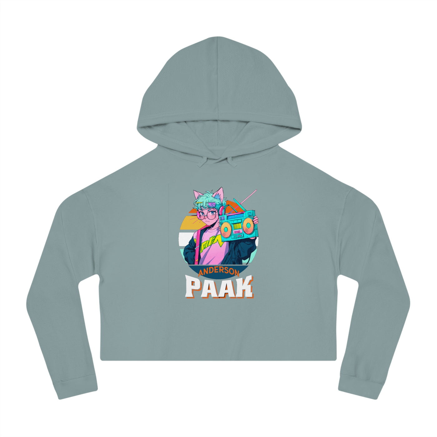Music-Inspired Cropped Hoodie for Anderson .Paak Inspired Design – Funky Soul & Groove ArtFans, Casual Wear, Music Festival Outfit, Gift for Musicians, Punk Rock Style Hoodie