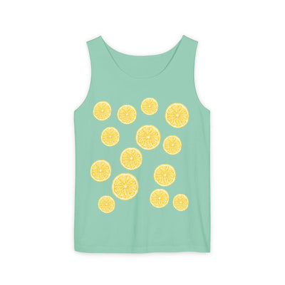 Lemon-Themed Unisex Tank Top, Summer Vibes, Beachwear, Casual Outfit, Gift for Lemon Lovers, Fruit Fashion(3)