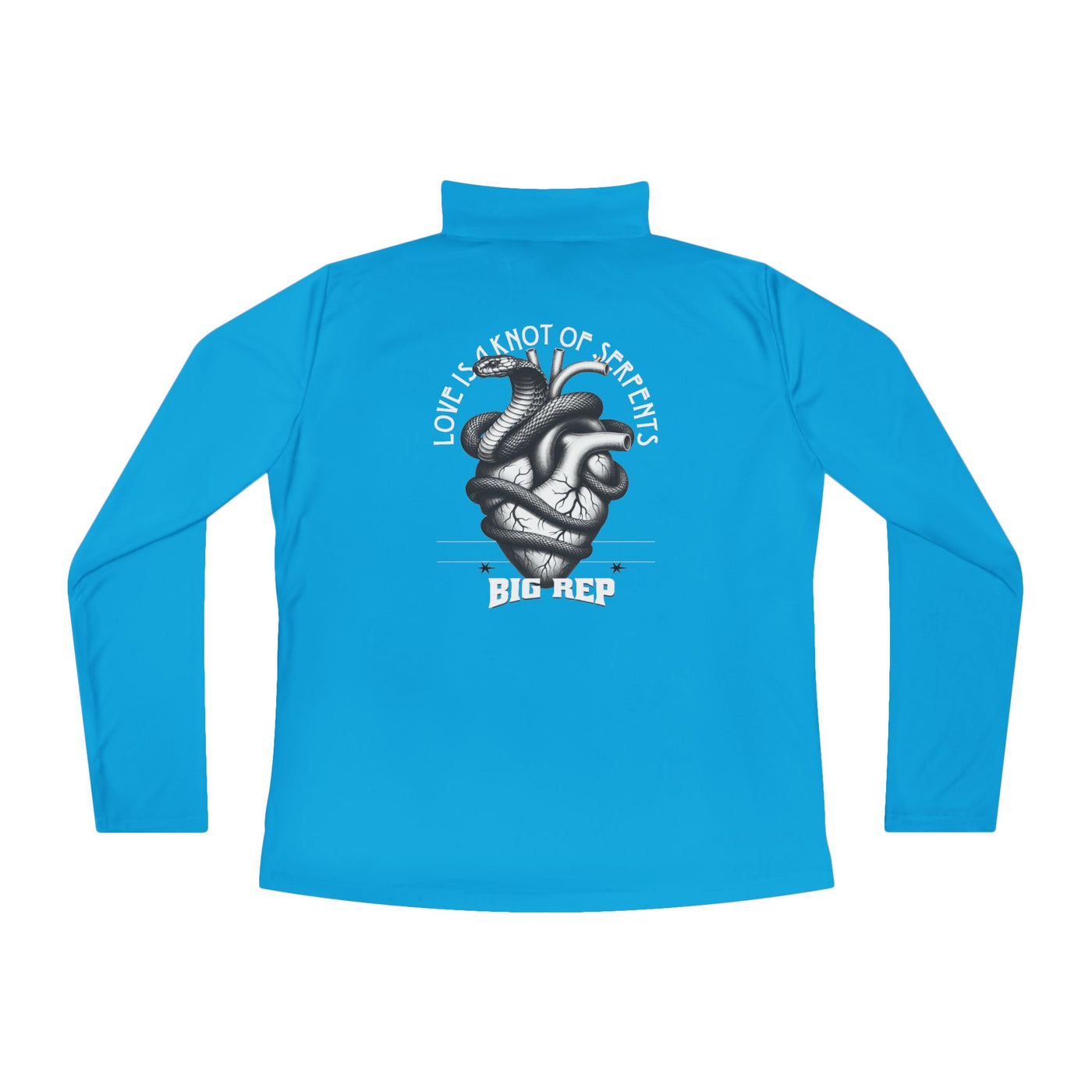 Stylish Ladies Quarter-Zip Pullover for Comfort & Style, Fitness Apparel, Casual Wear, Unique Gift, Stylish Outerwear, Perfect for All Big Rep – Bold Gym & Fitness Motivation Design (3)