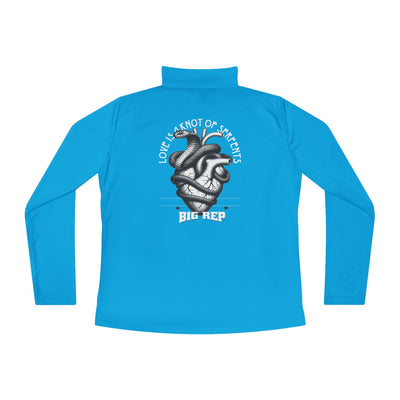 Stylish Ladies Quarter-Zip Pullover for Comfort & Style, Fitness Apparel, Casual Wear, Unique Gift, Stylish Outerwear, Perfect for All Big Rep – Bold Gym & Fitness Motivation Design (3)