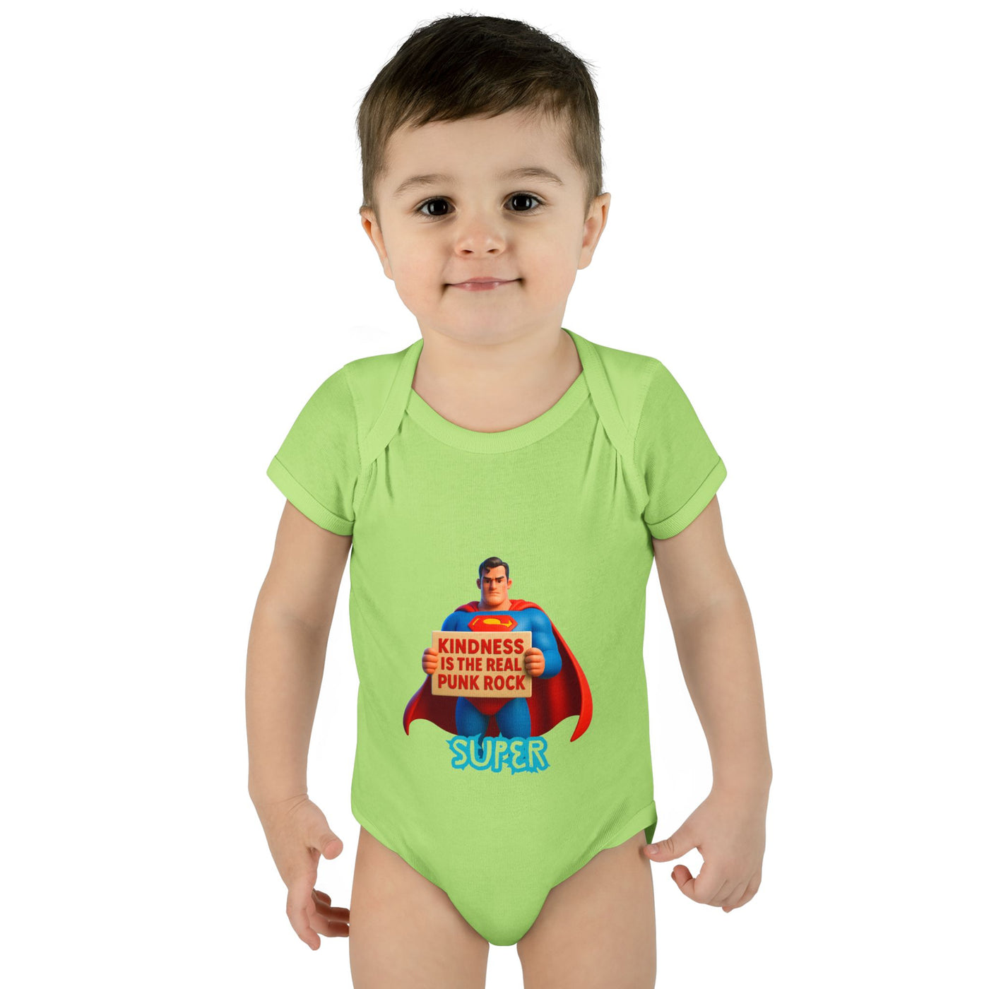 Super Kindness Infant Bodysuit | Cute Baby Clothes, Baby Gift, Newborn Outfit, Baby Shower Gift, Fun Infant Wear, Punk Rock Baby Clothing