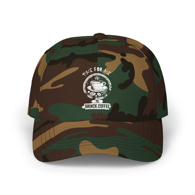 "It's Time to Drink Coffee" Printed cap - Funny Line Design for Coffee Lovers, Unisex Casual cap, Coffee Lover Gift, Classic Design Coffee Inspired Stylish Clothing