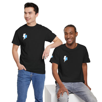 Dynamic Unisex Moisture Wicking Fyroz Bolt Tee – Bold Streetwear Lightning Logo Design, Fitness Shirt, Activewear, Graphic Tee, Sports Apparel, Gift for Athletes