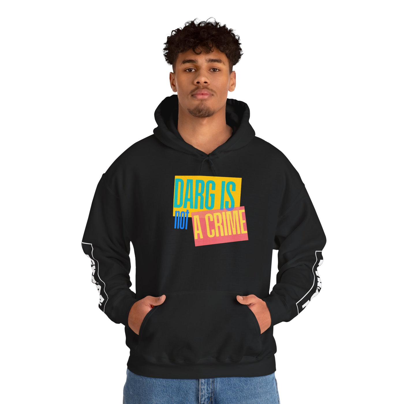 Drag Is Not a Crime - Bold Design for Pride and Equality LGBTQ+ Bold Hoodie, Unisex Graphic Tee, Casual, Activist Gift