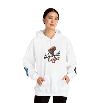 "It's Time to Drink Coffee" Printed Hoodie - Funny Line Design for Coffee Lovers, Unisex Casual T-Shirt, Coffee Lover Gift, Classic Design Coffee Inspired Stylish Clothing