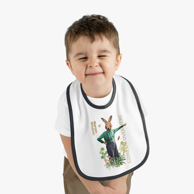 Whimsical Bunny Baby Bib, Cute Infant Feeding Bib, Easter Gift for Baby, Unique Baby Shower Bib, Fun Baby Accessories