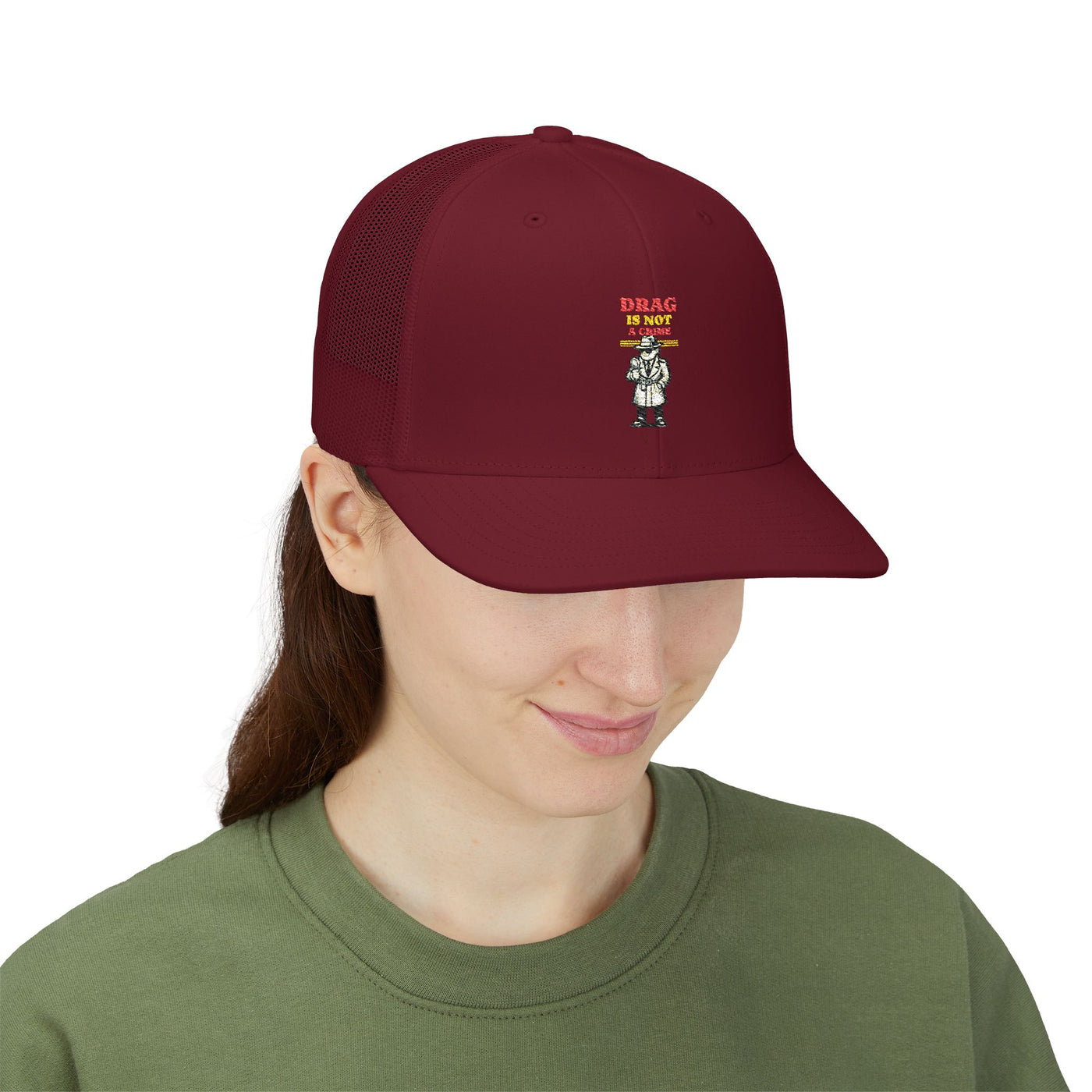 Drag Is Not a Crime - Bold Design for Pride and Equality  Bold cap, Unisex Graphic cap, Casual, Activist Gift