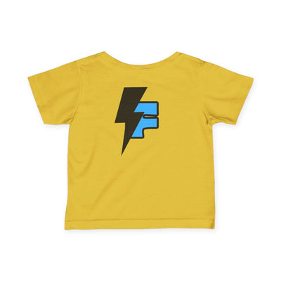 Supercharged Infant T-Shirt, Funny Baby Tee, Short Sleeve Kids Top, Bright Graphic Tee, Baby Shower Gift, Cool Toddler Wear