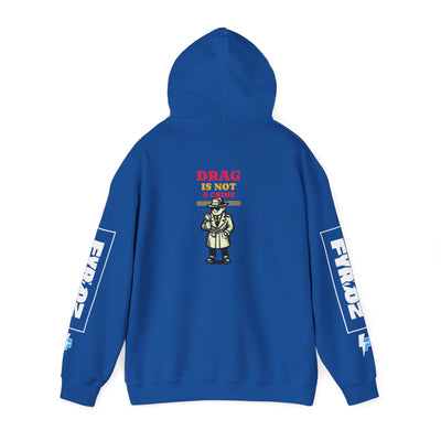 Drag Is Not a Crime - Bold Design for Pride and Equality  Bold Hoodie, Unisex Graphic Hoodie, Casual, Activist Gift