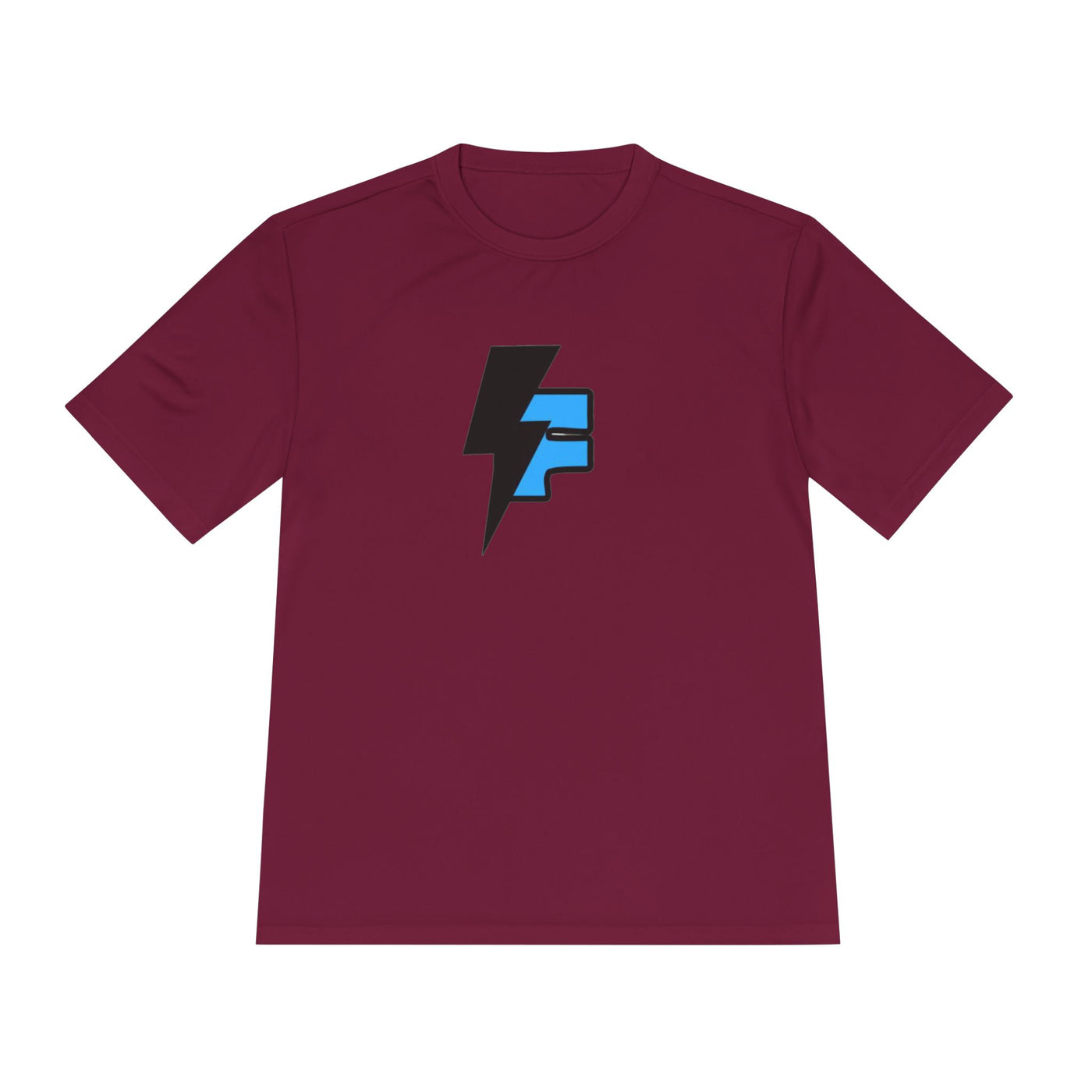 Dynamic Unisex Moisture Wicking Fyroz Bolt Tee – Bold Streetwear Lightning Logo Design, Fitness Shirt, Activewear, Graphic Tee, Sports Apparel, Gift for Athletes