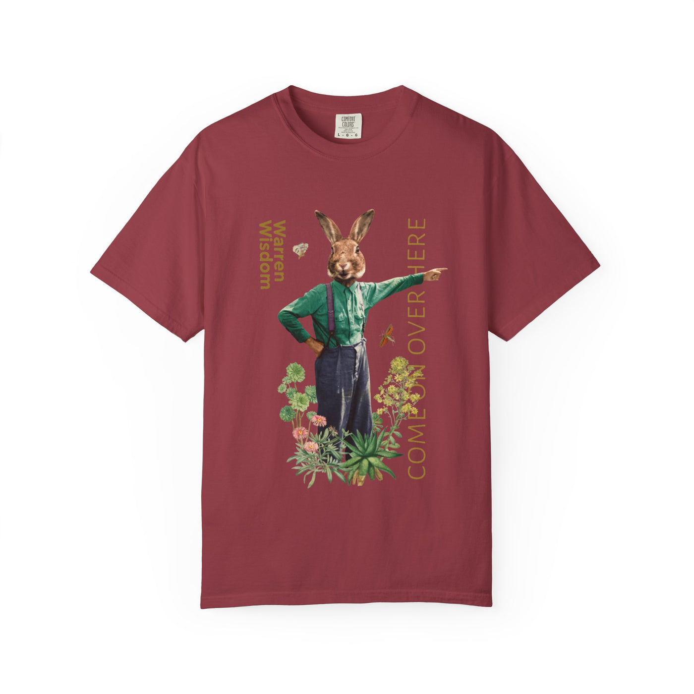 T-Shirt, Untamed Rabbit – Wild & Playful Bunny Aesthetic Design Animal Tee, Unisex Cartoon Shirt, Eco-Friendly Fashion, Gift for Nature Lovers, Boho Style Wear