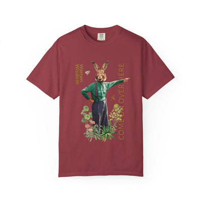 T-Shirt, Untamed Rabbit – Wild & Playful Bunny Aesthetic Design Animal Tee, Unisex Cartoon Shirt, Eco-Friendly Fashion, Gift for Nature Lovers, Boho Style Wear