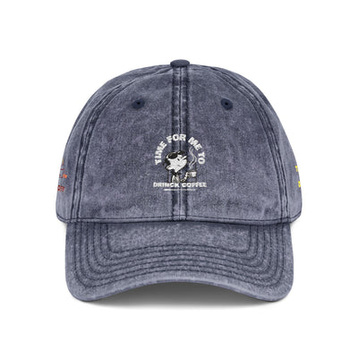 "It's Time to Drink Coffee" Printed cap - Funny Line Design for Coffee Lovers, Unisex Casual cap, Coffee Lover Gift, Classic Design Coffee Inspired Stylish Clothing