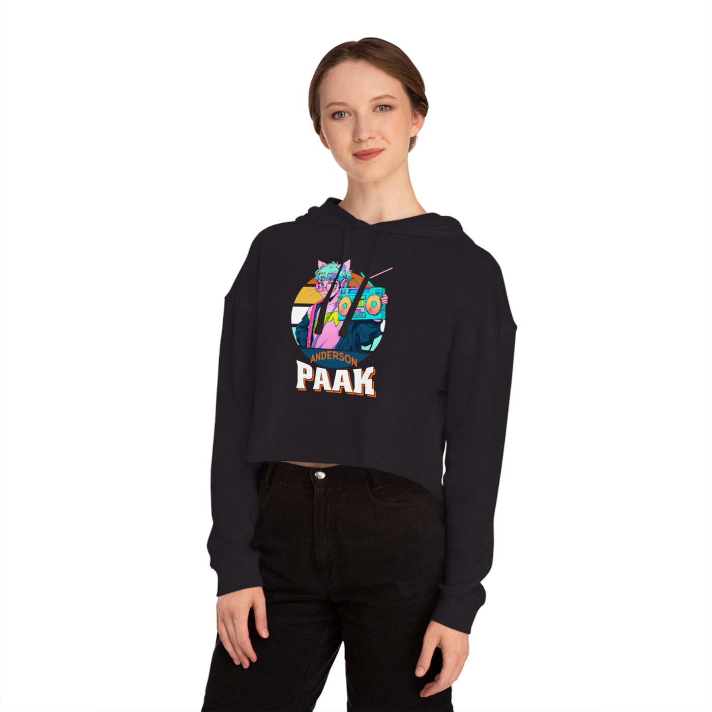 Music-Inspired Cropped Hoodie for Anderson .Paak Inspired Design – Funky Soul & Groove ArtFans, Casual Wear, Music Festival Outfit, Gift for Musicians, Punk Rock Style Hoodie