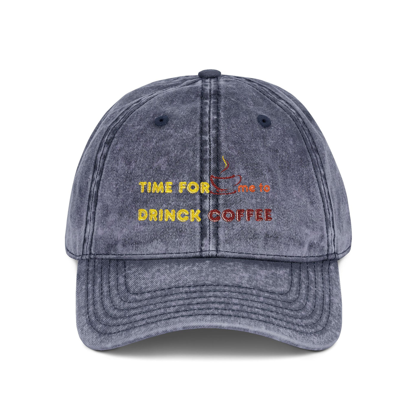 "It's Time to Drink Coffee" Printed cap - Funny Line Design for Coffee Lovers, Unisex Casual cap, Coffee Lover Gift, Classic Design Coffee Inspired Stylish Clothing