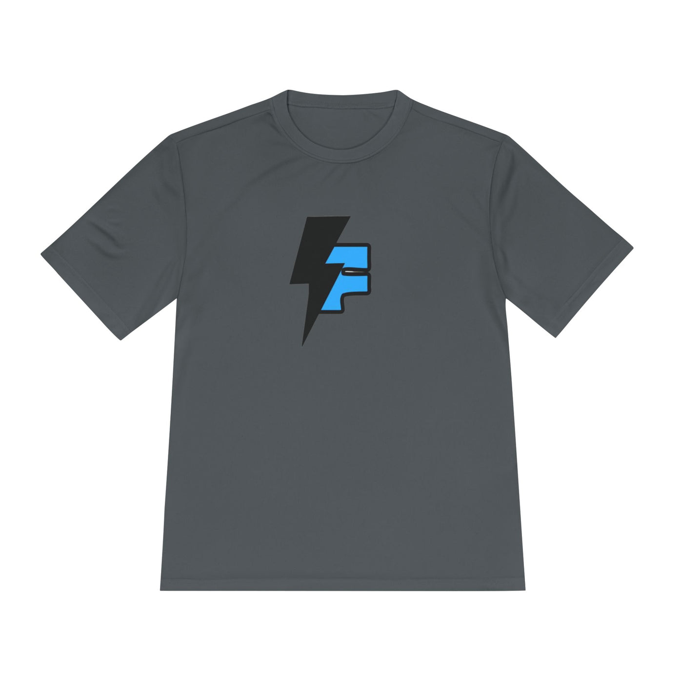 Dynamic Unisex Moisture Wicking Fyroz Bolt Tee – Bold Streetwear Lightning Logo Design, Fitness Shirt, Activewear, Graphic Tee, Sports Apparel, Gift for Athletes
