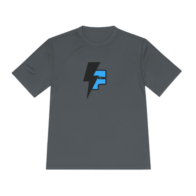 Dynamic Unisex Moisture Wicking Fyroz Bolt Tee – Bold Streetwear Lightning Logo Design, Fitness Shirt, Activewear, Graphic Tee, Sports Apparel, Gift for Athletes