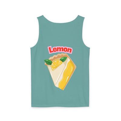 Lemon-Themed Unisex Tank Top, Summer Vibes, Beachwear, Casual Outfit, Gift for Lemon Lovers, Fruit Fashion(3)