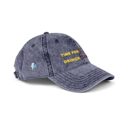 "It's Time to Drink Coffee" Printed cap - Funny Line Design for Coffee Lovers, Unisex Casual cap, Coffee Lover Gift, Classic Design Coffee Inspired Stylish Clothing