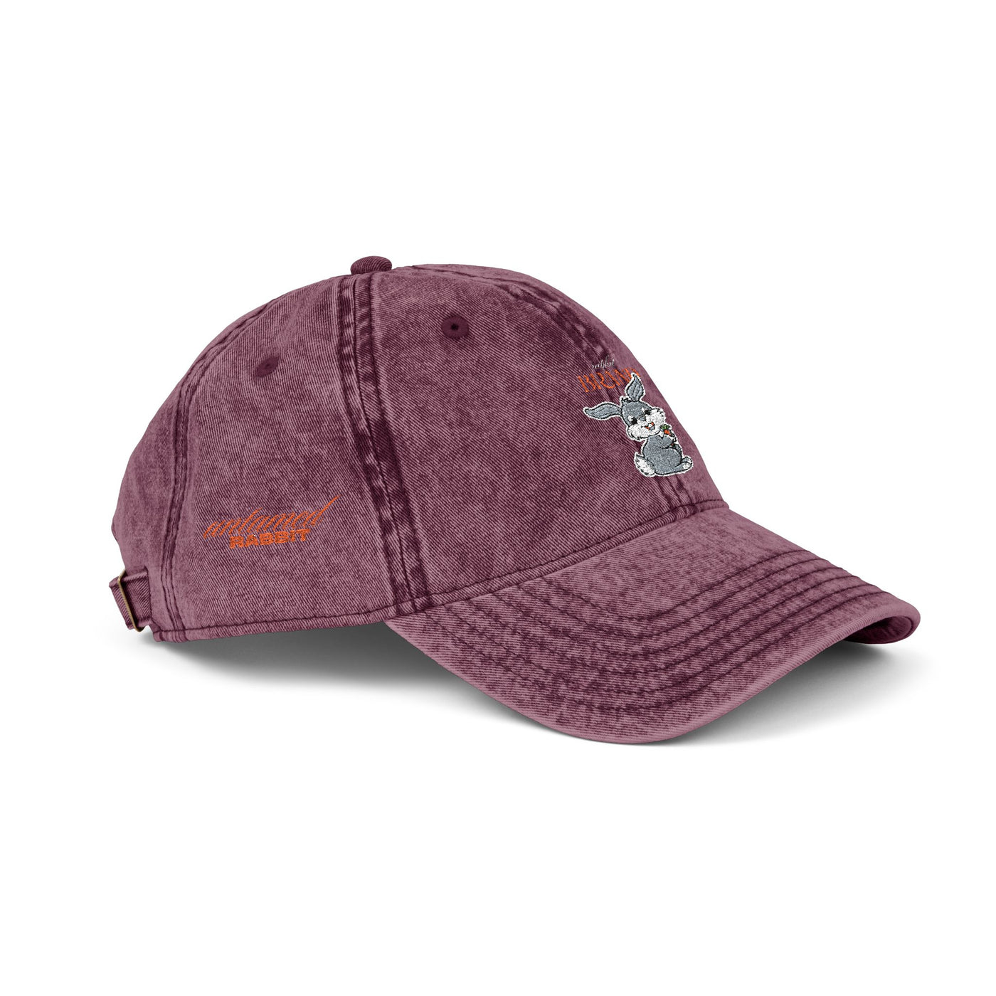 cap, Untamed Rabbit – Wild & Playful Bunny Aesthetic Design Animal cap, Unisex Cartoon cap, Eco-Friendly Fashion, Gift for Nature Lovers, Boho Style Wear
